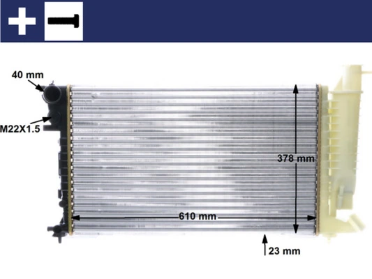 Compre CR487000S Mahle Original Radiador de esfriamento de motor