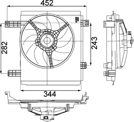 Difusor do radiador de esfriamento, montado com motor e roda de aletas Mahle Original CFF213000P preço, a partir de 171,21 USD