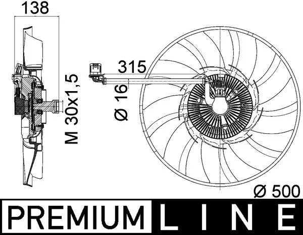 Compre Ventilador elétrico de esfriamento montado (motor + roda de aletas) Land Rover Range Rover 