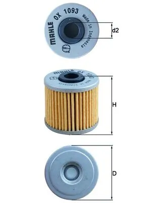 OX1093 Mahle Original Filtro de óleo