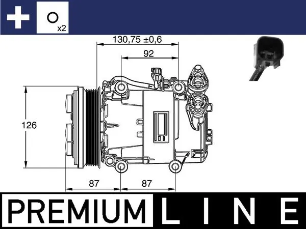 Compressor de aparelho de ar condicionado ACP54000P Mahle Original