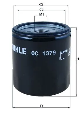 OC1379 Mahle Original Filtro de óleo
