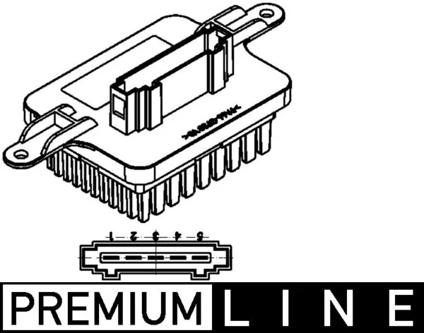 ABR59000P Mahle Original Resistor (resistência) de ventilador de forno (de aquecedor de salão)