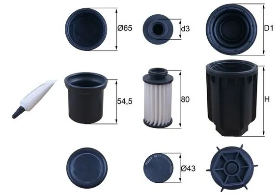 UX13KIT Mahle Original Filtro ad blue