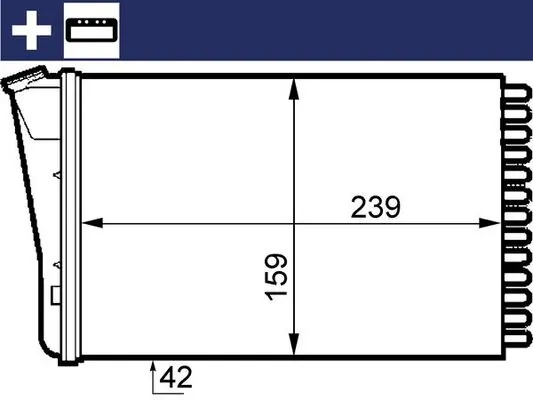 AH155000S Mahle Original Radiador de forno (de aquecedor)