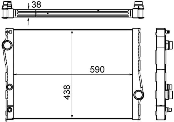 Radiador de esfriamento de motor CR1049000S Mahle Original