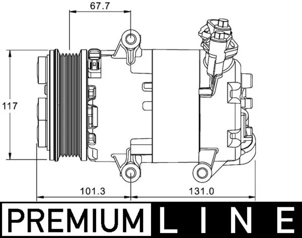 Compressor de aparelho de ar condicionado ACP1330000P Mahle Original
