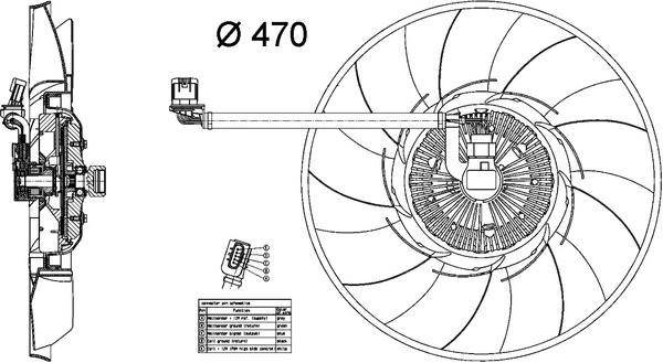 Acoplamento viscoso de ventilador de esfriamento para Land Rover Discovery III LR3