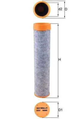LXS7045 Mahle Original Filtro de ar de bomba de fornecimento de ar secundário