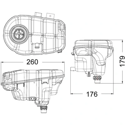 CRT60000S Mahle Original Tanque de expansão do sistema de esfriamento