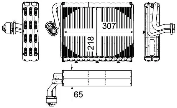 Vaporizador de aparelho de ar condicionado para Mercedes S C216