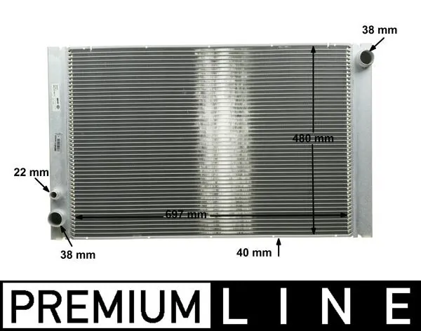 Radiador de esfriamento de motor N1408 HELLA
