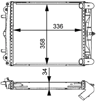 CR370000S Mahle Original Radiador de esfriamento de motor