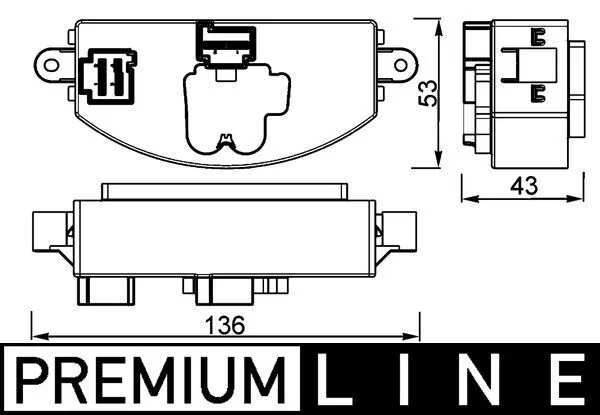 ABR106000P Mahle Original Resistor (resistência) de ventilador de forno (de aquecedor de salão)