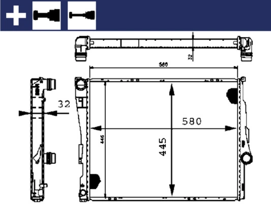 Radiador de esfriamento de motor Mahle Original CR455000S preço, a partir de 93,43 USD