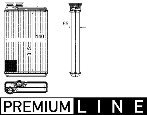 AH195000P Mahle Original Radiador de forno (de aquecedor)