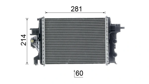 Radiador direito de esfriamento de motor Mahle Original CR2634000P