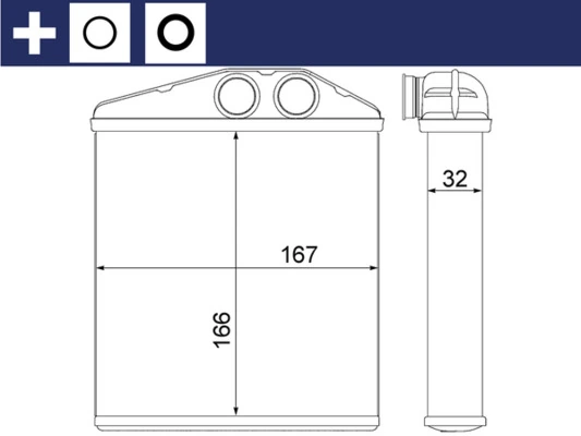 AH6000S Mahle Original Radiador de forno (de aquecedor)