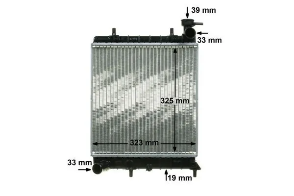 Radiador de esfriamento de motor CR1281000P Mahle Original