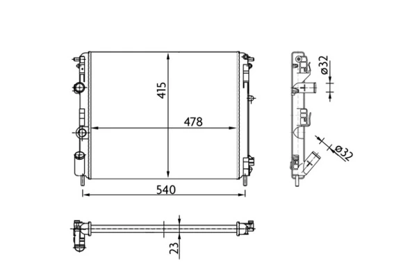 Radiador de esfriamento de motor Jdeus M0230650 preço, a partir de 76,88 USD