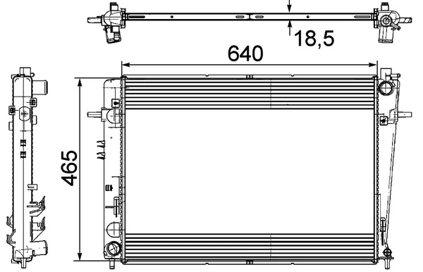 Radiador de esfriamento de motor Mahle Original CR909000P preço, a partir de 143,77 USD