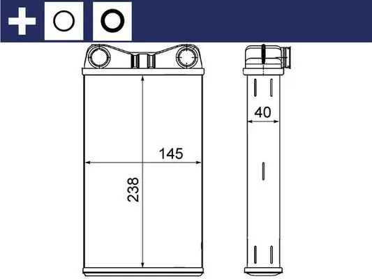 AH7000S Mahle Original Radiador de forno (de aquecedor)