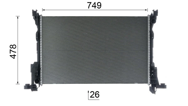 Radiador de esfriamento de motor Mahle Original CR2637000P
