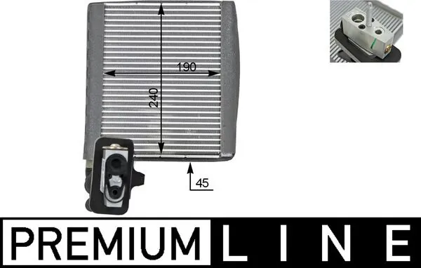 Vaporizador de aparelho de ar condicionado Mahle Original AE119000P