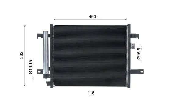 Radiador de aparelho de ar condicionado AC1071000S Mahle Original