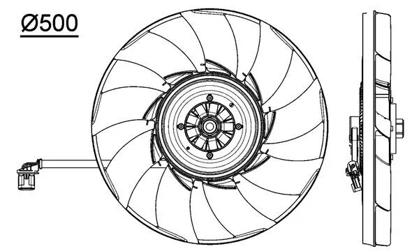 CFF475000P Mahle Original Ventilador elétrico de esfriamento montado (motor + roda de aletas)