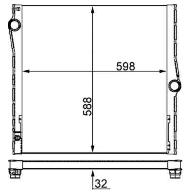 Radiador de esfriamento de motor CR1050000S Mahle Original