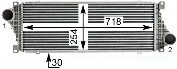 Radiador de intercooler CI18000S Mahle Original