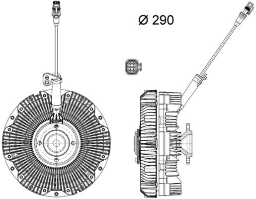 Acoplamento viscoso de ventilador de esfriamento Mahle Original CFC197000P preço, a partir de 686,88 USD