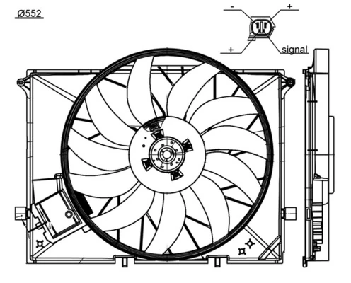 Difusor do radiador de esfriamento, montado com motor e roda de aletas Mahle Original CFF172000S preço, a partir de 407,62 USD