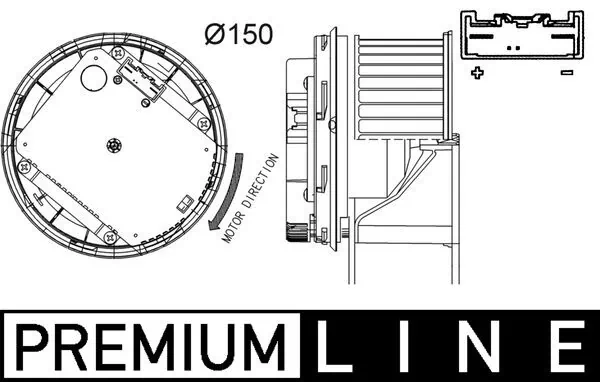 Motor de ventilador de forno (de aquecedor de salão) Mahle Original AB263000P preço, a partir de 117,48 USD