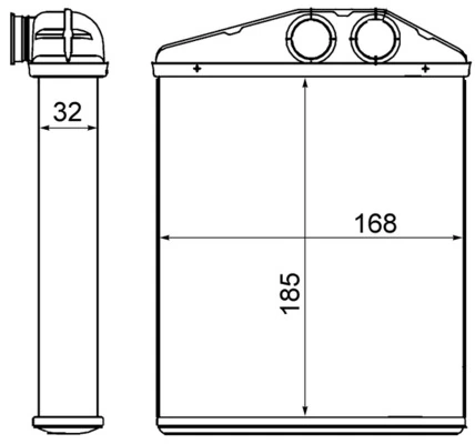 Radiador de forno (de aquecedor) para Opel Vectra 