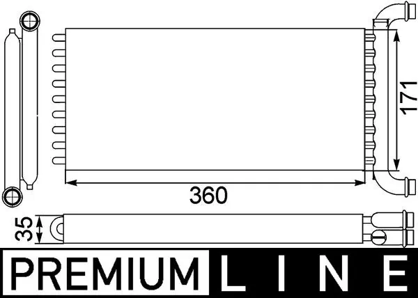 AH166000P Mahle Original Radiador de forno (de aquecedor)