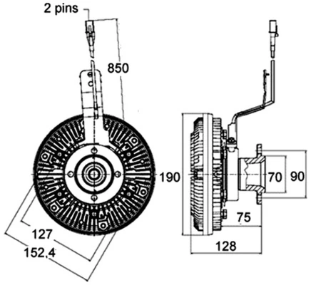 Acoplamento viscoso de ventilador de esfriamento 51066300115 MAN