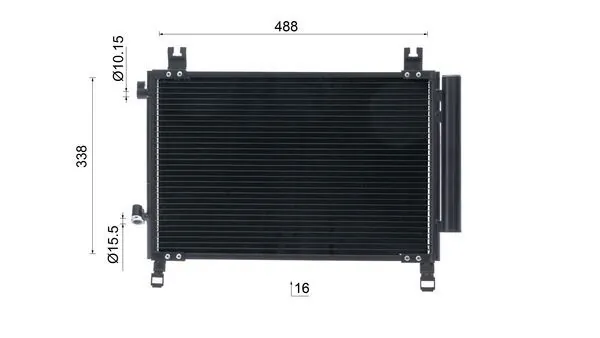 Radiador de aparelho de ar condicionado AC1085000S Mahle Original