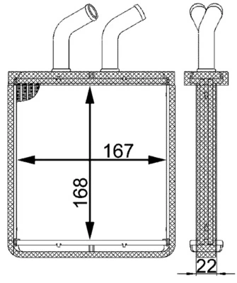 Radiador de forno (de aquecedor) para KIA Rio DC