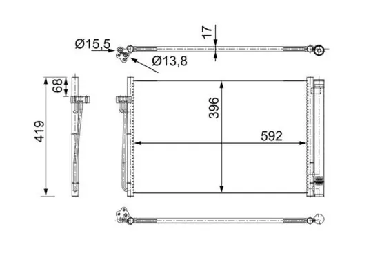 AC344000S Mahle Original Radiador de aparelho de ar condicionado
