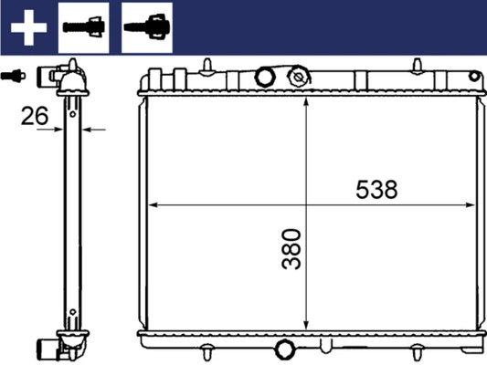 Radiador de esfriamento de motor Mahle Original CR2014000S preço, a partir de 69,29 USD
