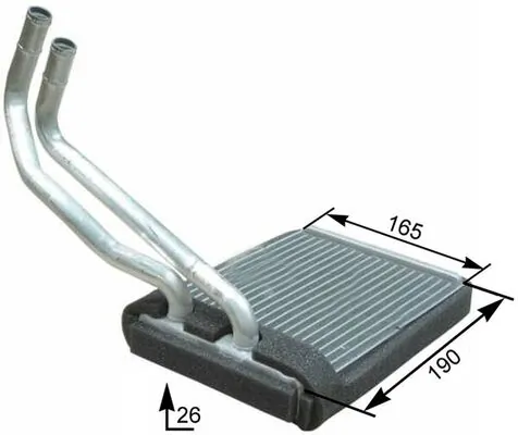  Radiador de forno (de aquecedor) Hyundai Terracan SUV (HP) (2001 - 2006) 