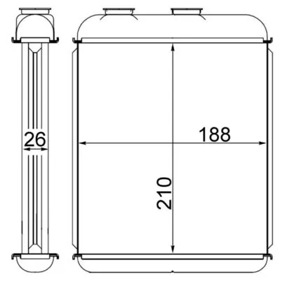 Radiador de forno (de aquecedor) Opel Zafira F75