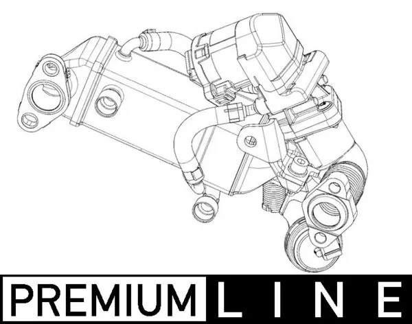 CE10000P Mahle Original Radiador do sistema EGR de recirculação dos gases de escape