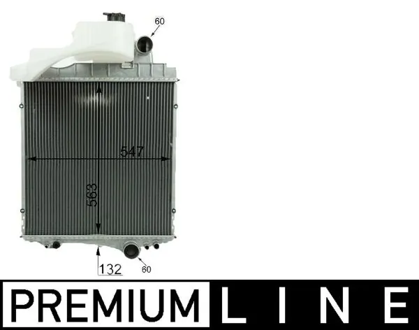 Radiador de esfriamento de motor Mahle Original CR1730000P