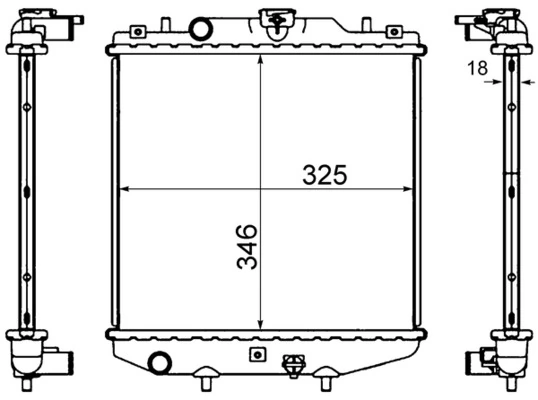 Radiador de esfriamento de motor para Suzuki Alto EF