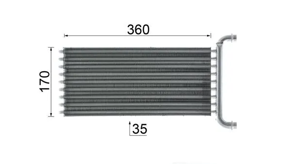 AH166000P Mahle Original Radiador de forno (de aquecedor)