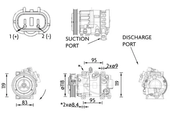 Compressor de aparelho de ar condicionado Hyundai I20 ACTIVE IB, GB