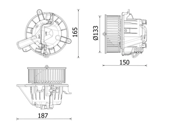 Motor de ventilador de forno (de aquecedor de salão) 35819020 AND